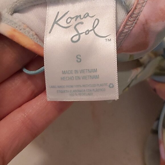 Kona Sol Women's Floral Print Bikini Top Size Small - Picture 3 of 6